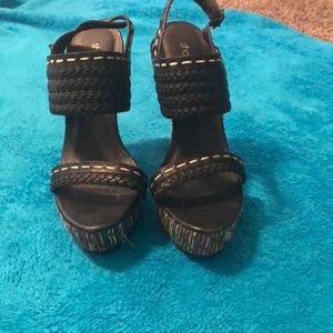 Black platform heels